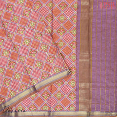 Amethyst Purple Soft Patola Semi Silk Dress Material