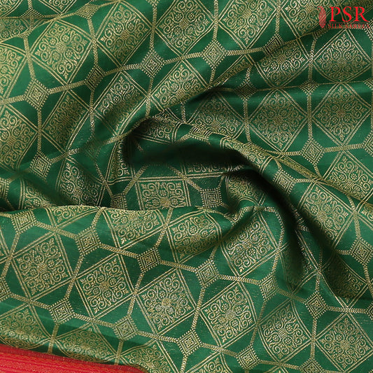 Dark Green Bridal Kanchipuram Silk Saree