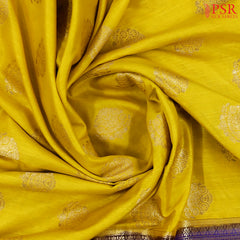 Corn Yellow Tassar Georgette Saree
