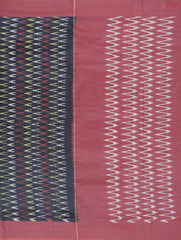 Charcoal Blue Ikkat Cotton Saree