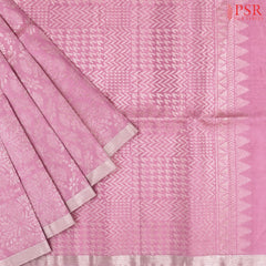 Carnation Pink Tissue Soft Silk Saree