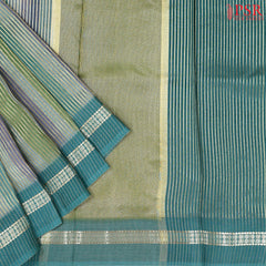 Teal Semi Chiniya Saree