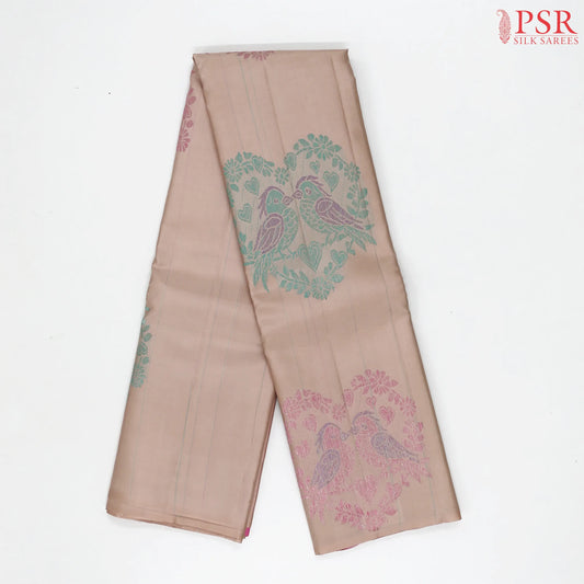 Heather Peach Kanchipuram Silk Saree