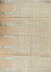 Light Peach Semi Silk Cotton Saree