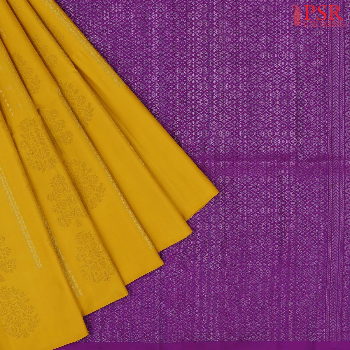 Mustard Yellow Soft Silk Saree