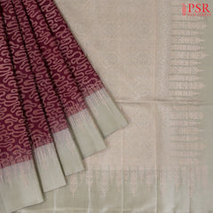 Rosewood Brown Soft Silk Saree