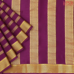 Cream Yellow Mysore Silk Saree