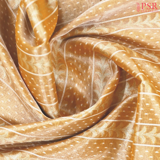 Tangerine Semi Kora Summer Silk Saree