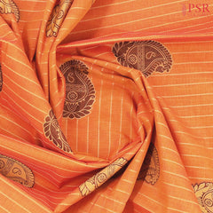 Orange Kovai Cotton Saree
