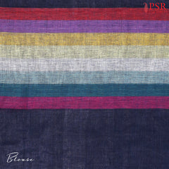 Dark Blue Linen Saree