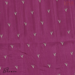 Tyrain Purple Kosa Embroidery Saree