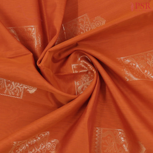 Yam Orange Silk Cotton Saree