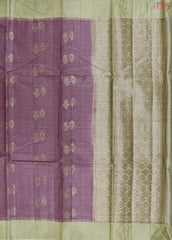 Tyrian Purple Banaras Tussar Silk Saree