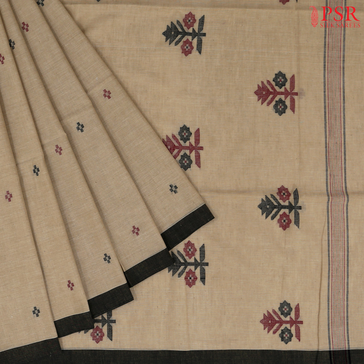 Tan Byloom Cotton Saree