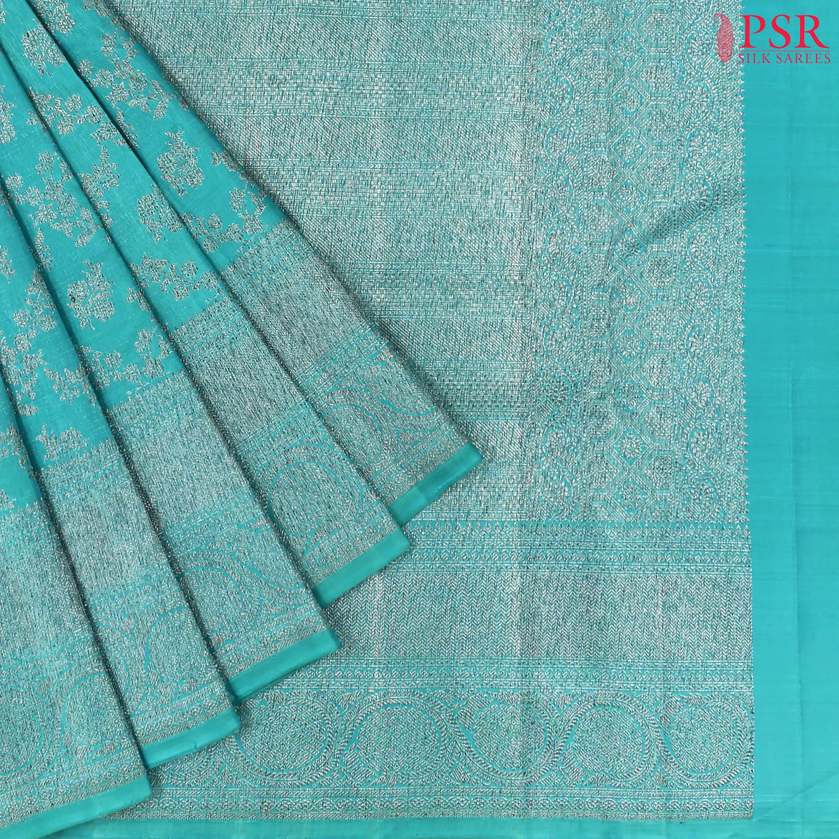 Belize Blue Kanchipuram Silk Saree