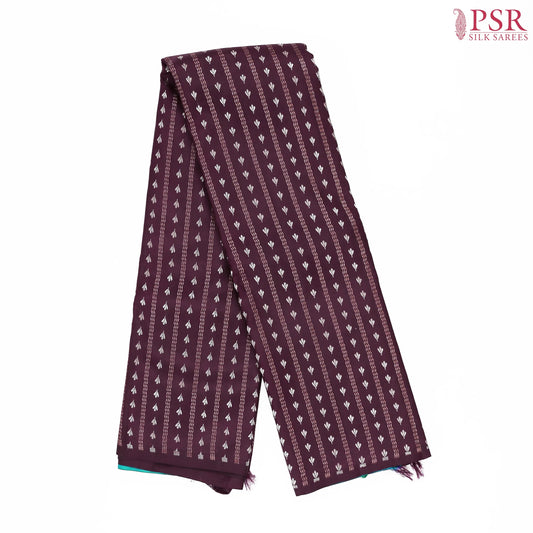 Dark Burgundy Kanchipuram Silk Saree