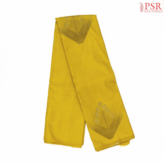 Medallion Yellow Kanchipuram Silk Saree