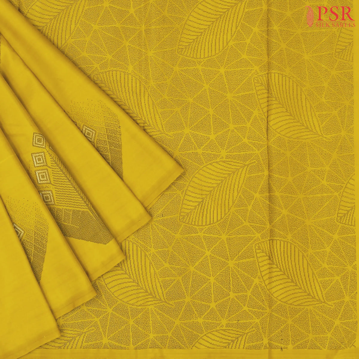 Medallion Yellow Kanchipuram Silk Saree