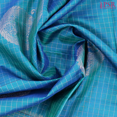 Peacock Blue Soft Silk Saree