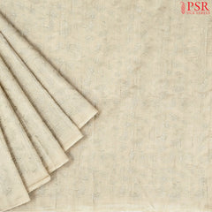 Beige Kosa Embroidery Saree