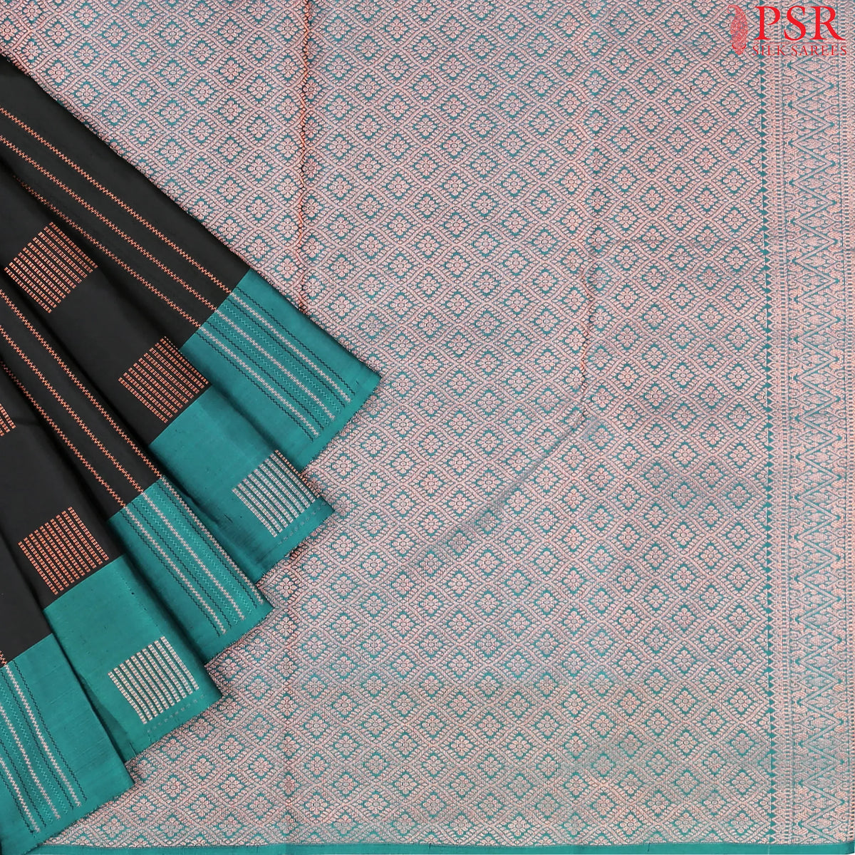 Black Fancy Kanchipuram Silk Saree