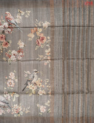Dark Taupe Kadhi Tussar Silk Saree