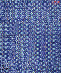 Navy Blue Soft Patola Silk Cotton Dress Material