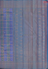 Dark Turquoise Kanchipuram Silk Saree
