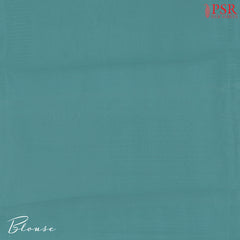 Teal Semi Chiniya Saree