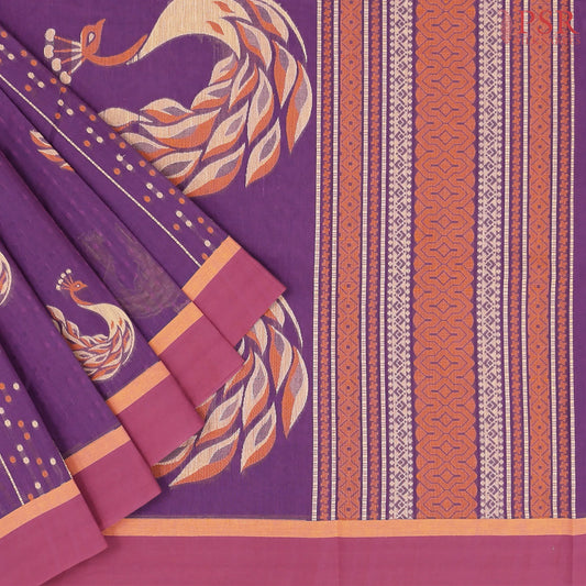 Dark Purple Kovai Cotton Saree