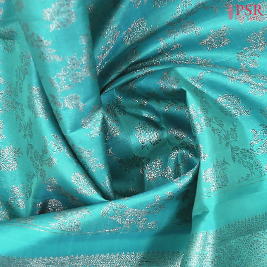 Belize Blue Kanchipuram Silk Saree