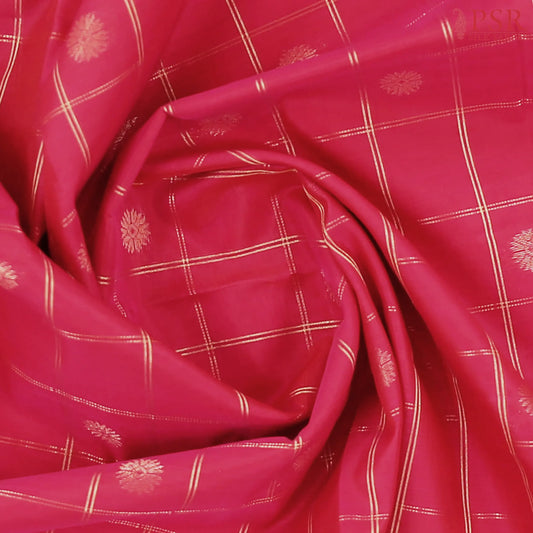 Hot Pink Silk Cotton Saree