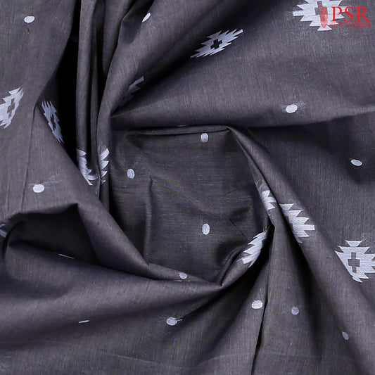 Charcoal Grey Kovai Cotton Saree