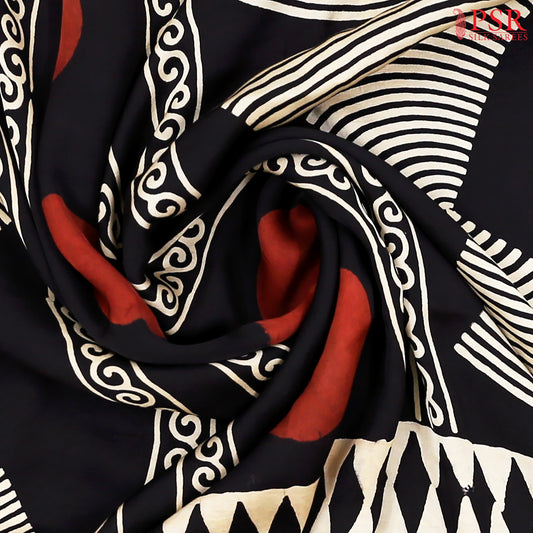 Black Modal Silk Saree