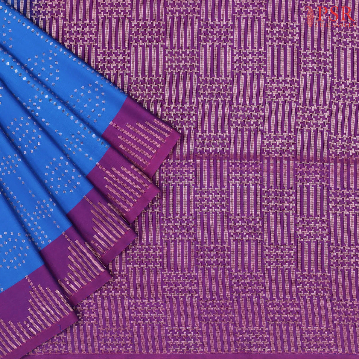Azure Blue Soft Art Silk Saree