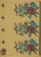 Mustard Yellow Ghicha Cotton Saree