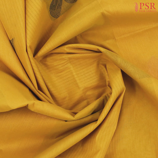 Tuscan Yellow Kovai Cotton Saree