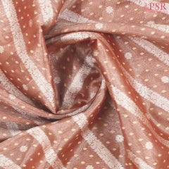Coral Pink Semi Kora Summer Silk Saree