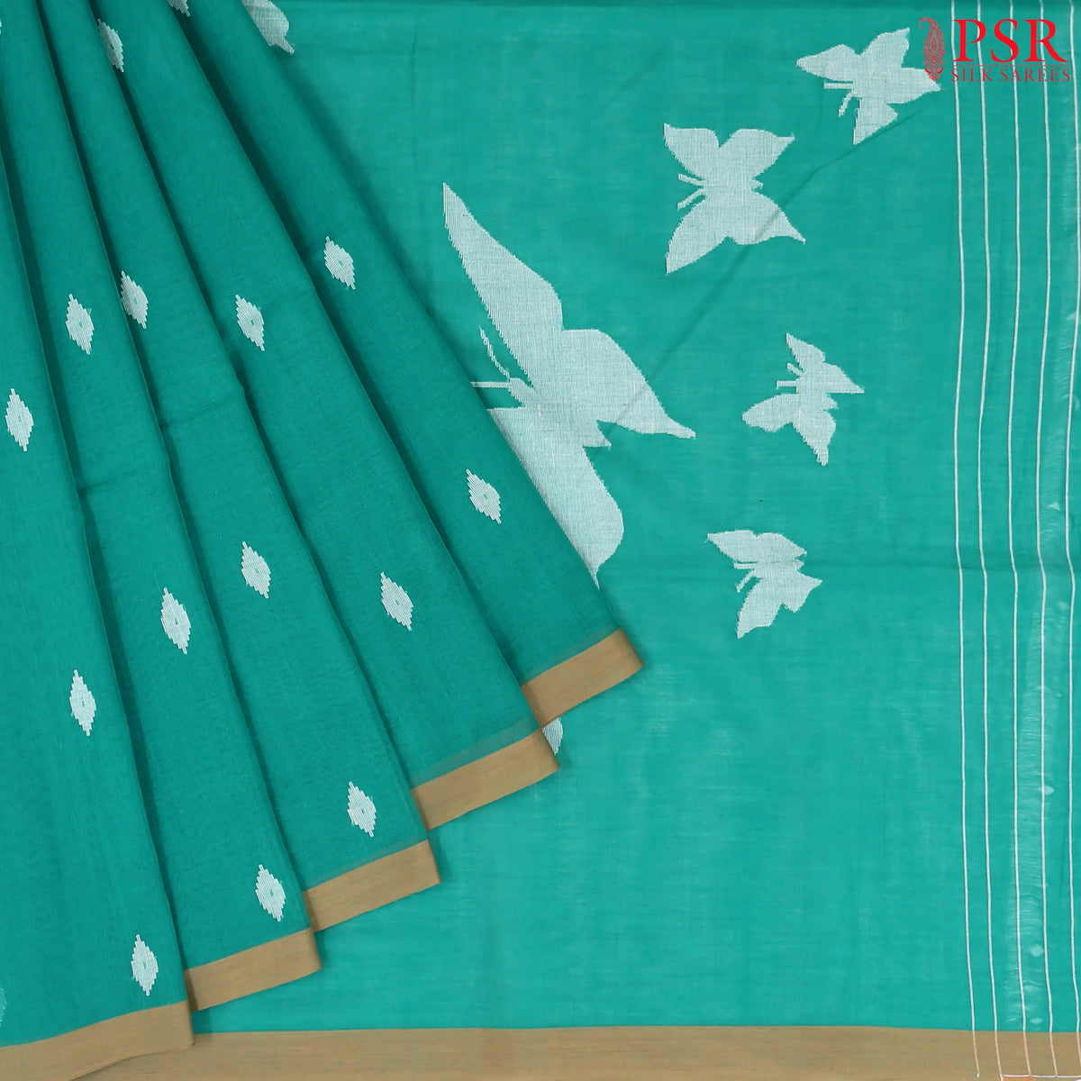 Persian Green Byloom Cotton Saree