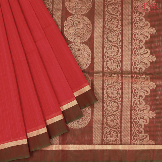 Red Silk Cotton Saree