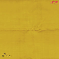 Medallion Yellow Kanchipuram Silk Saree