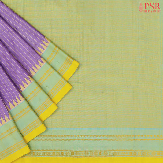 Lavender Gadwal Silk Saree