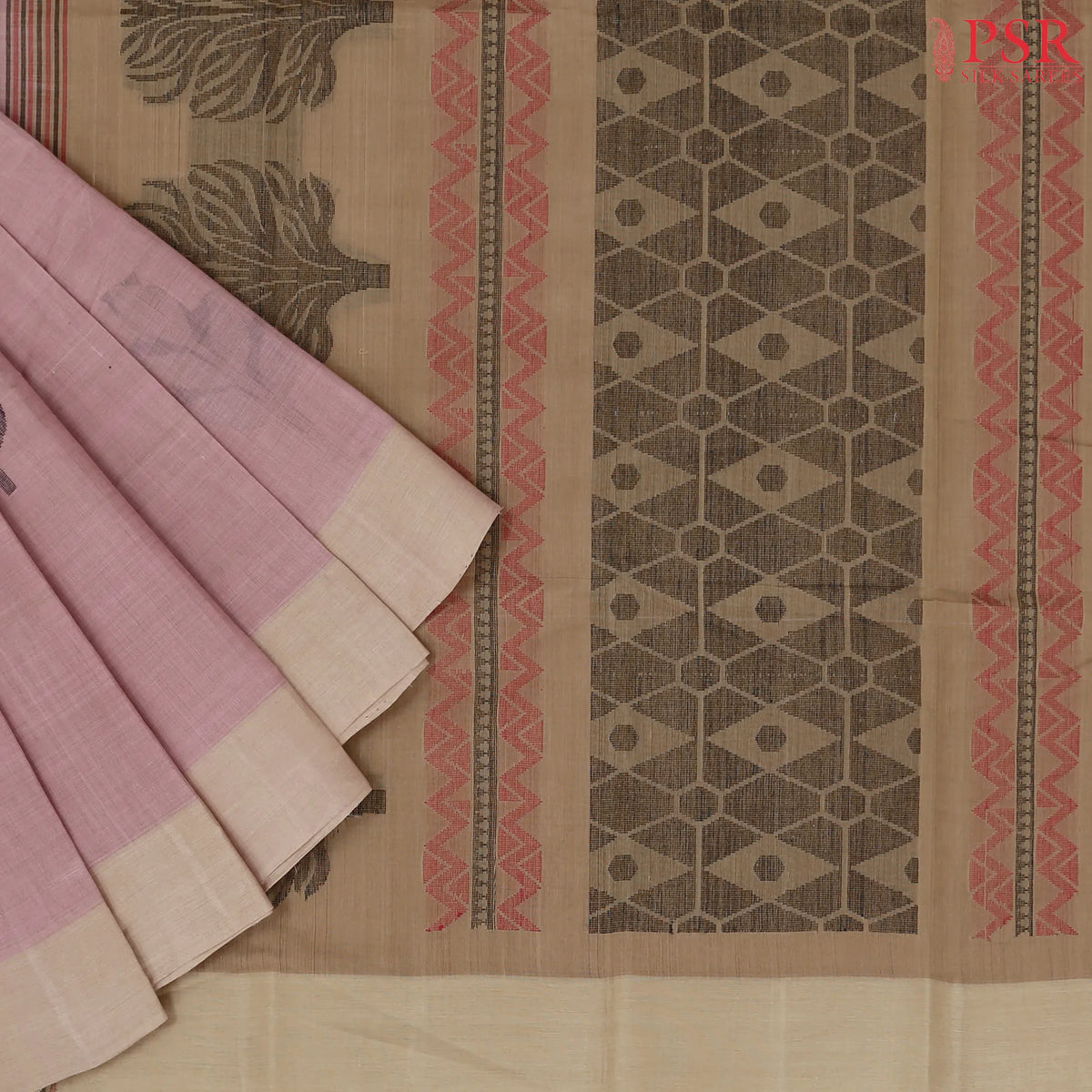 Puce Pink Kovai Cotton Saree