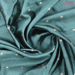 Teal Grey Banaras Silk Saree