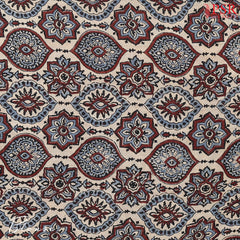Sepia Beige Jaipur Cotton Printed Saree