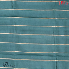 Teal Grey Banaras Silk Saree