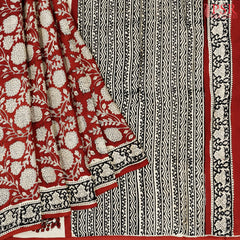 Barn Red Modal Silk Saree