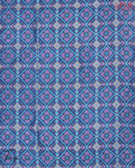 Navy Blue Soft Patola Silk Cotton Dress Material