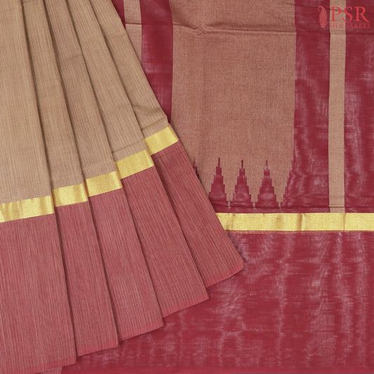 Brown Kovai Cotton Saree