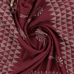 Maroon Chanderi Silk Cotton Saree